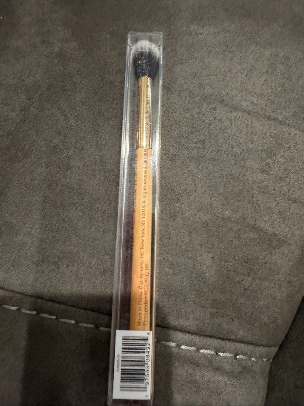 New tarte Bamboo-Handle Blending Brush in Gold and Black-White Bristles